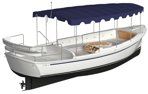 SeaDC Duffy Sun Cruiser electric boat rental.